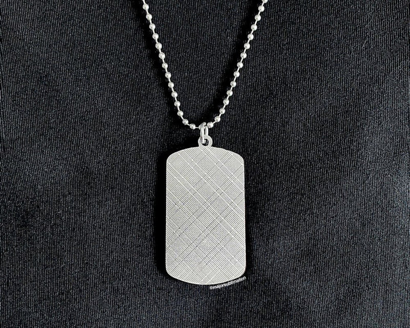 Sublimation Dog Tag w/ Chain - Major Sublimation