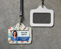 10 Pack Sublimation Blanks Badge Holders ID Card
