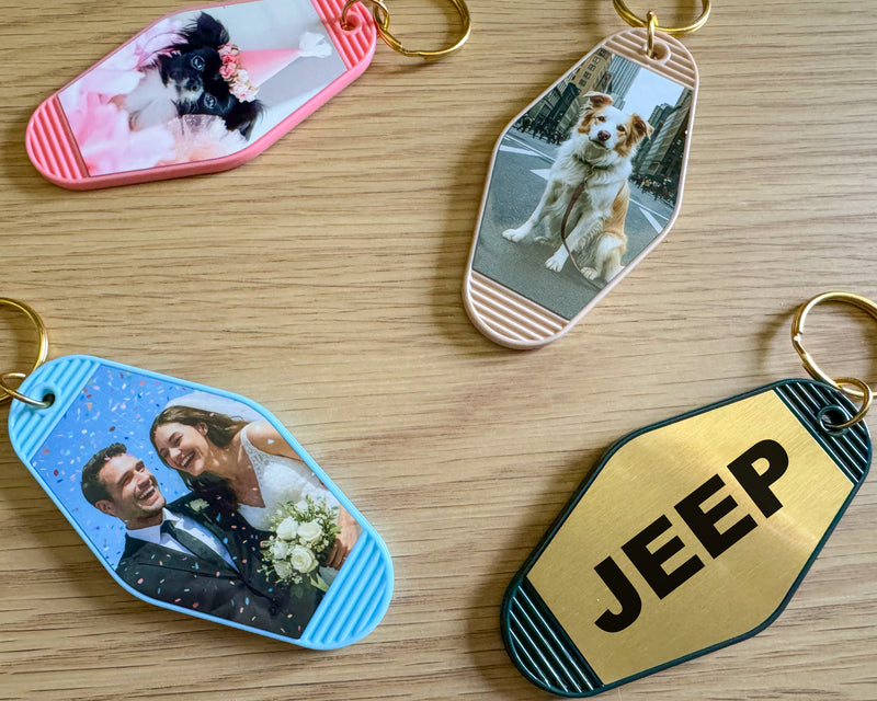 Blank Sublimation Keychains in different colors