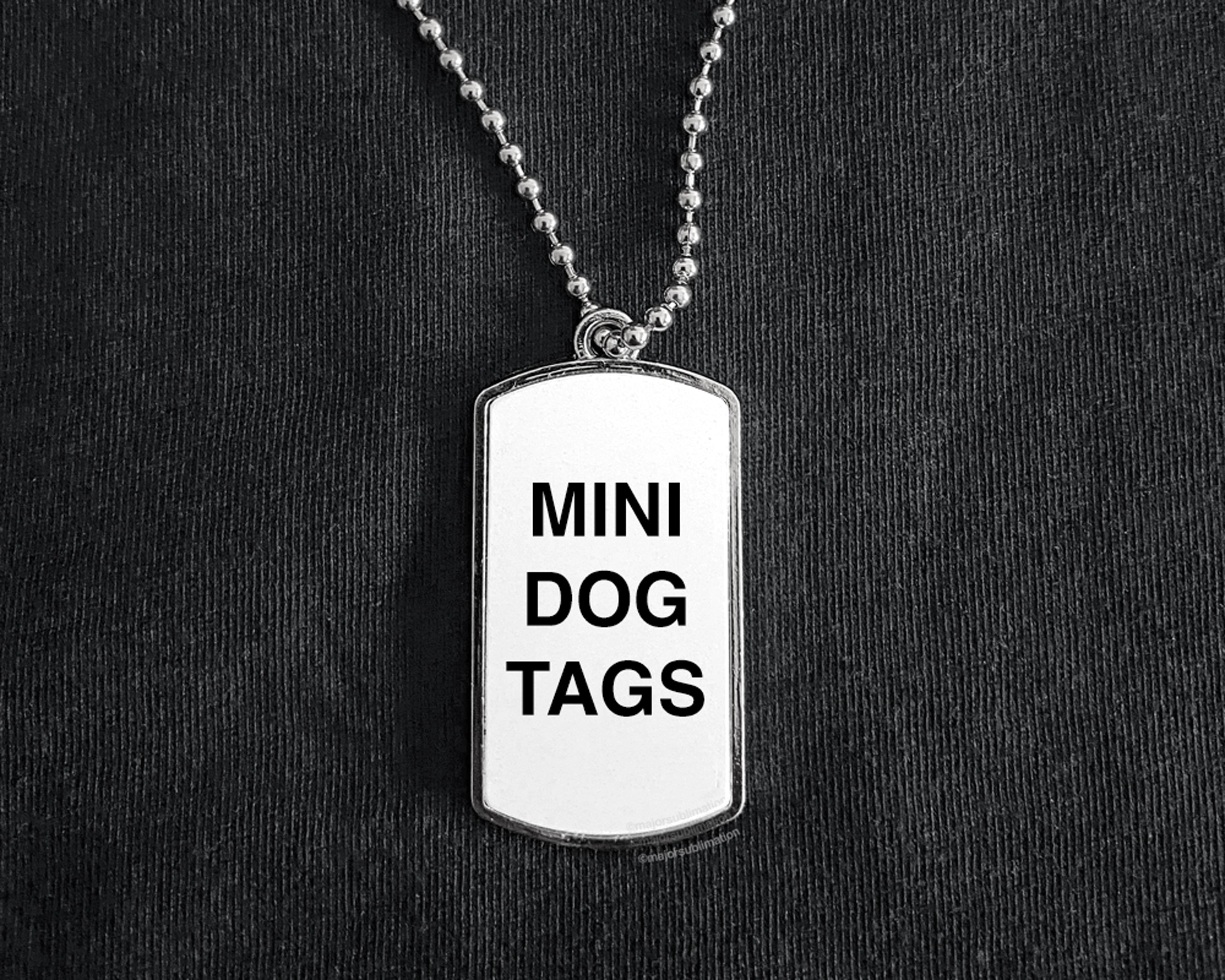 Dog Tag Sublimation Blanks Necklace Mini Size 10 Pack
