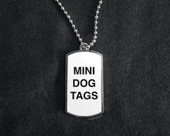 Mini Dog Tag Pendant Sublimation Blanks