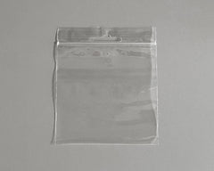 4x4 inch Clear Resealable Zipper Bags Laying Flat On Table - Major Sublimation