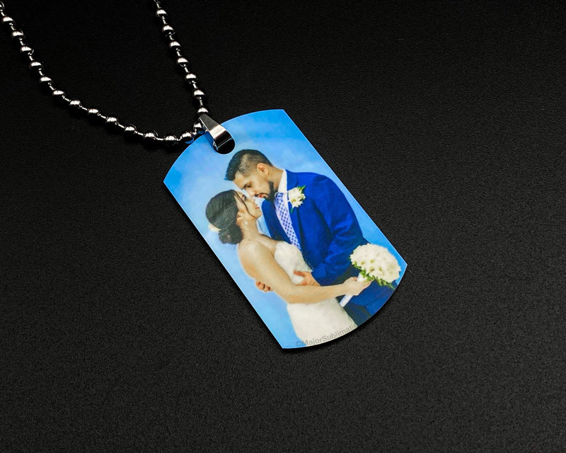 Double Sided Sublimation Dog Tag w/ Chain - Major Sublimation
