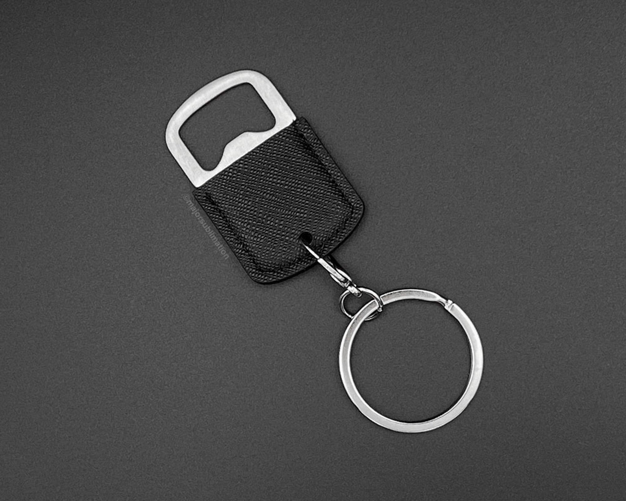 Keychain Sublimation Bottle Opener PU Leather Key Holder