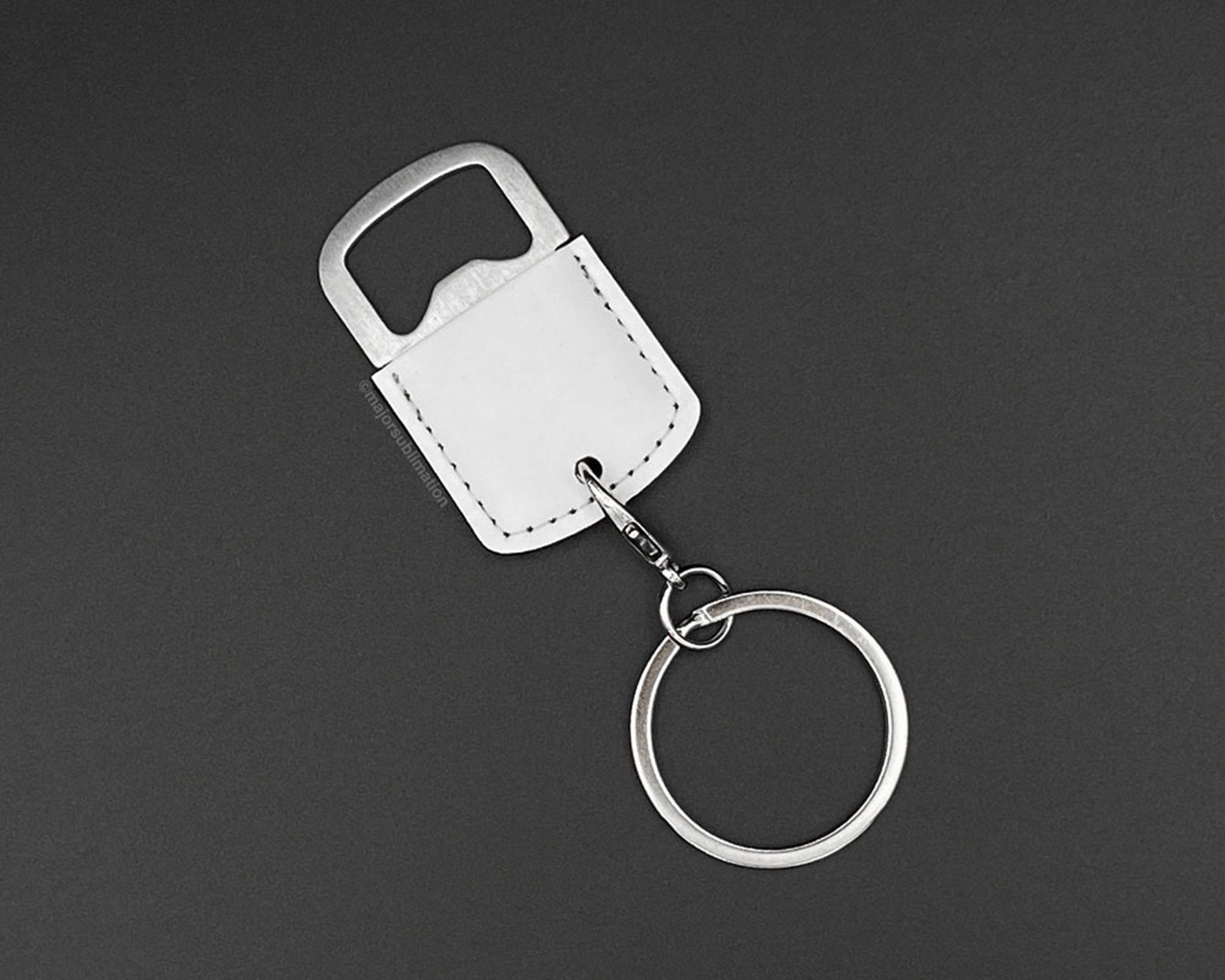 Keychain Sublimation Bottle Opener PU Leather Key Holder