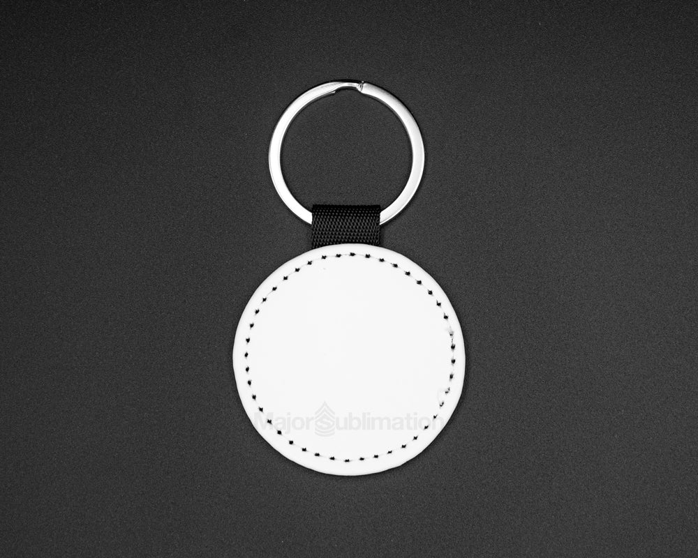 Grateful Glitters Single-Sided Faux Leather Sublimation Keychain Blanks Circle