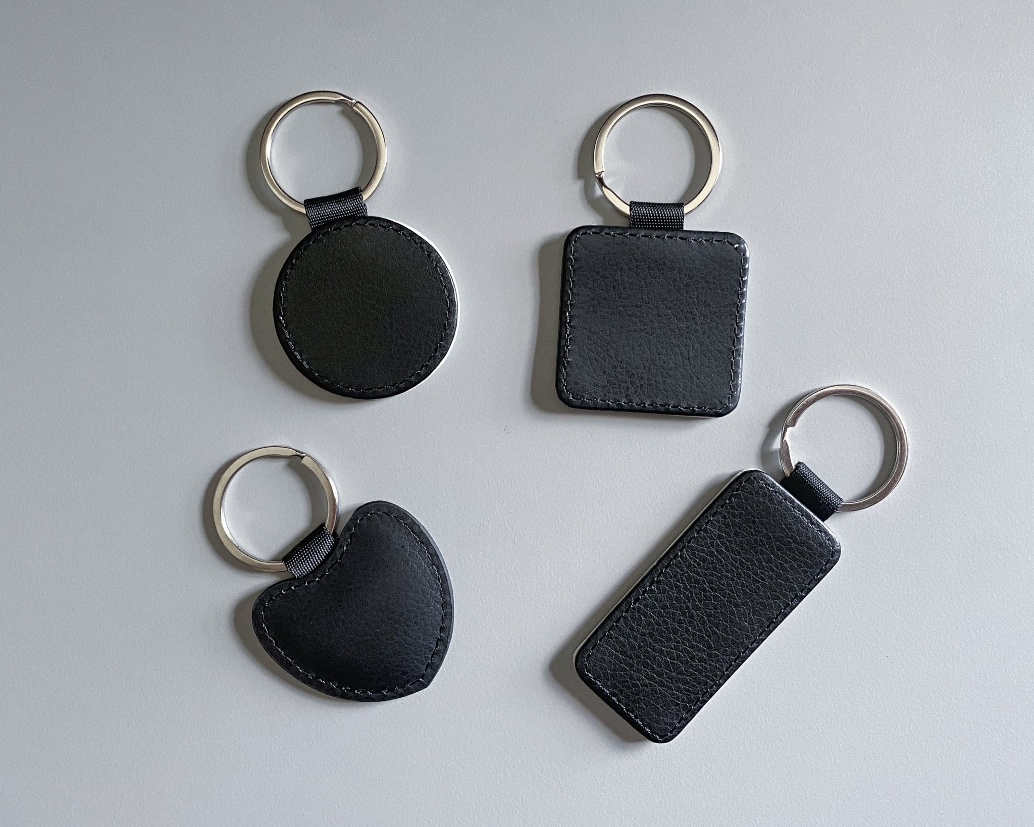 Kelly Custom Creations & Blanks PU Leather Keychains Circle