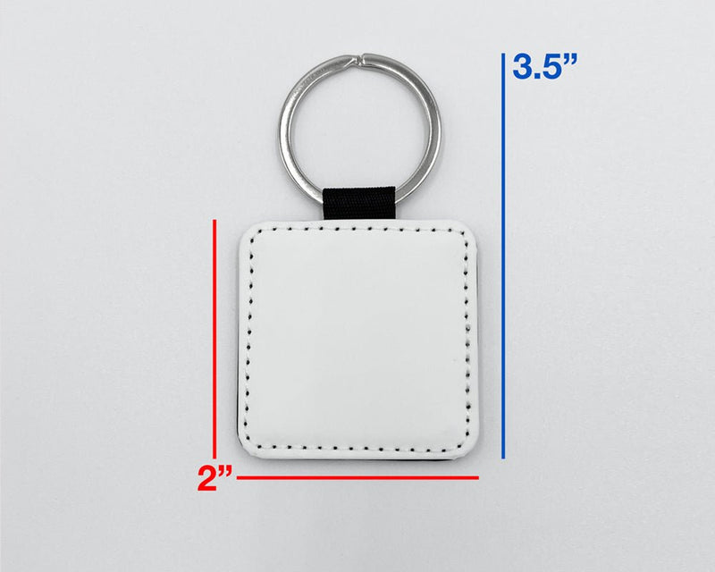 Conde Sublimation Blank PolyLeather Keychain - Square - NLP117